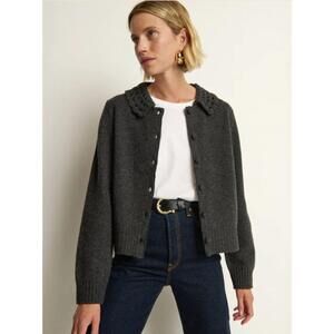 NEW NATION LTD addie cardigan in heather charcoal